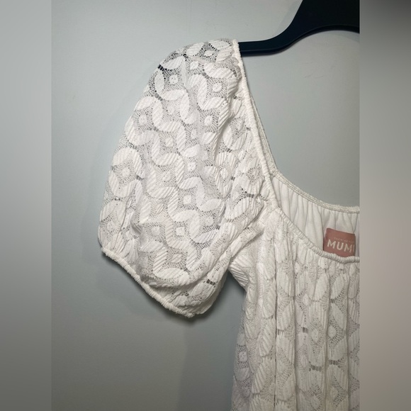 Show Me Your MuMu Flora Spacey Lacey White Mini Dress Size S - Picture 4 of 9